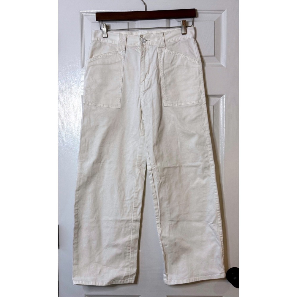 MOUSSY VINTAGE White Wide Leg Cropped Jeans Women's Size‎ S